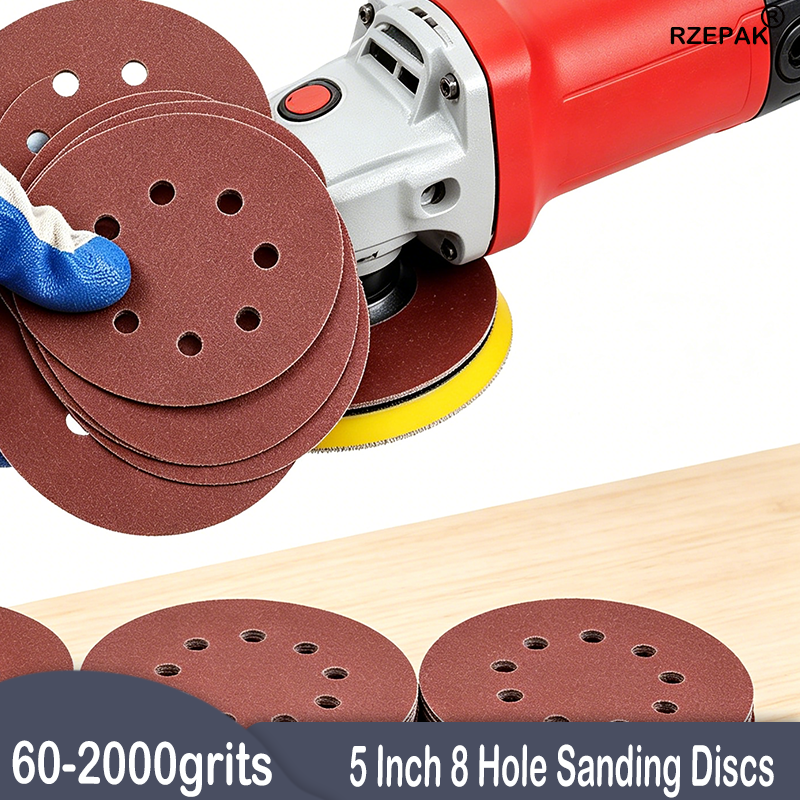 Woodworking Tools - 8 Hole 125mm Sandpaper Woodworking Metal
