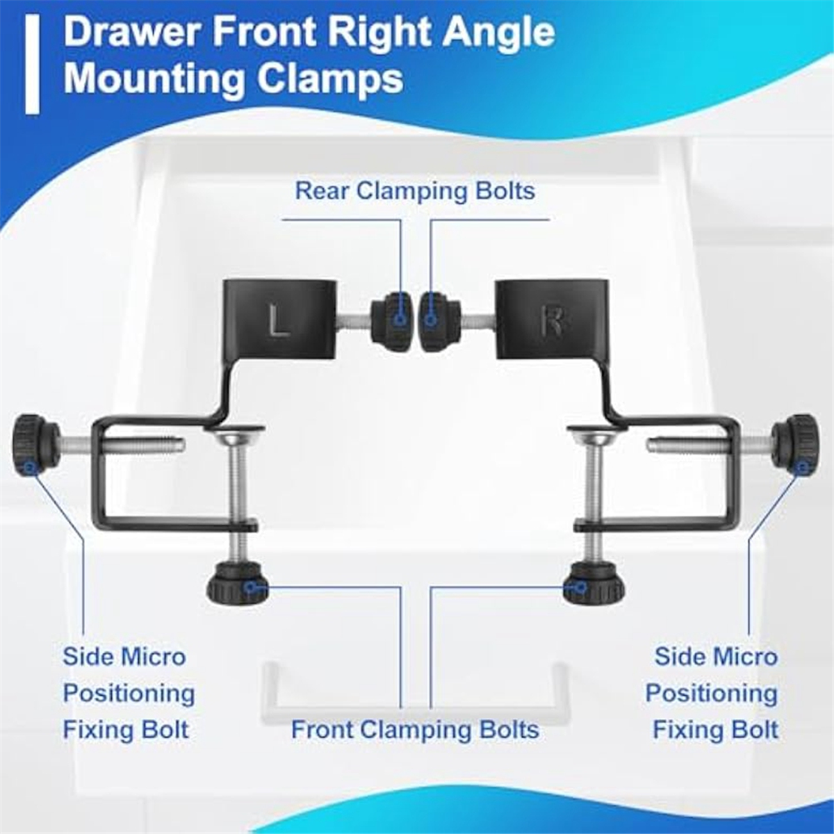 Woodworking Clamp - A002 2Pcs Drawer Front Mounting Clips,Cabinet