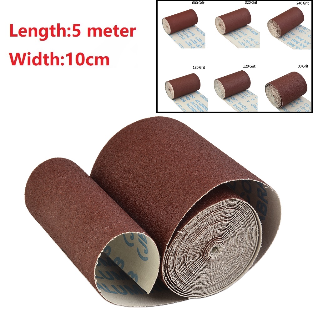 Woodworking Tools - 5M Sandpaper Emery Cloth Roll 80/120/180/240/320/600Grits