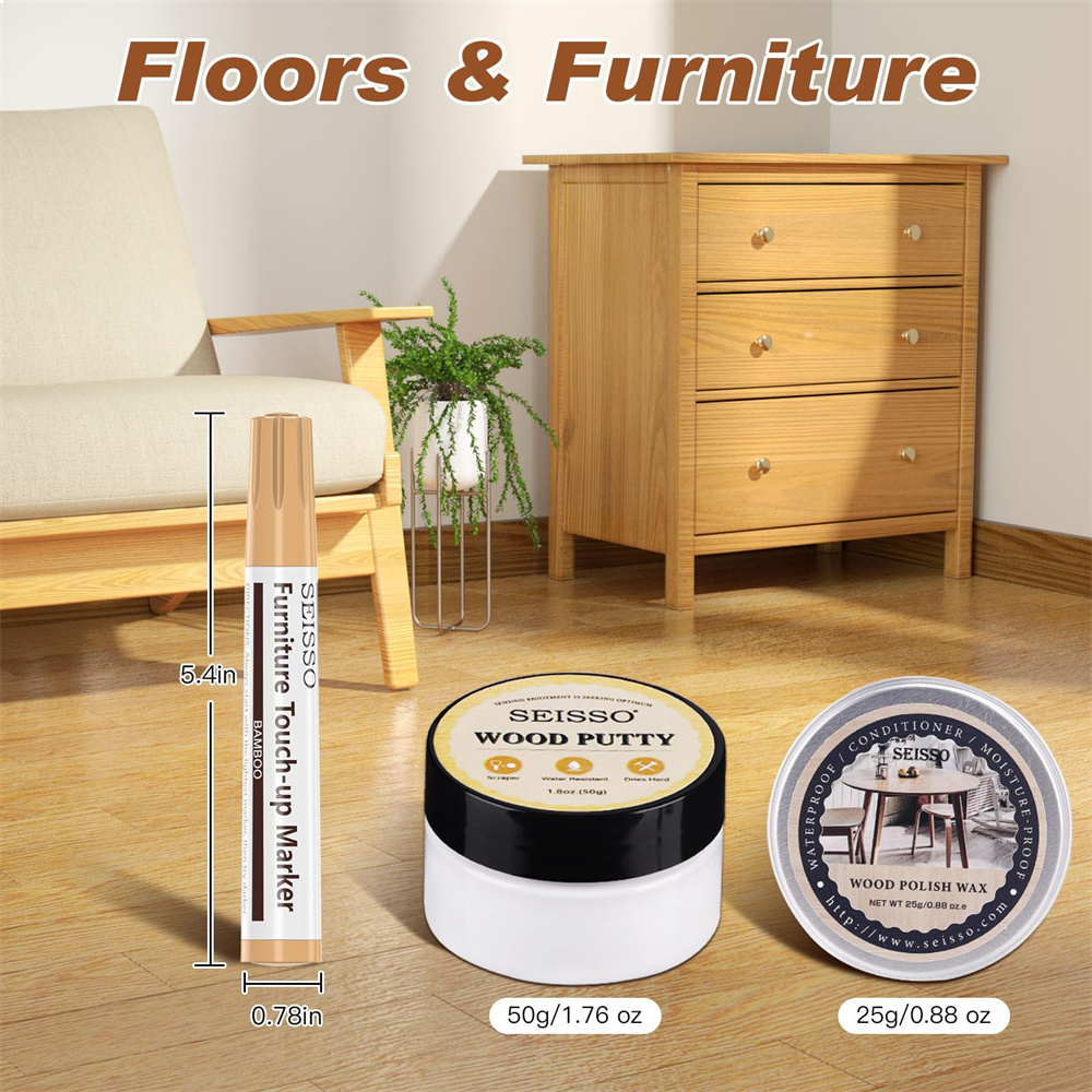 Woodworking Oil - SEISSO Wood Furniture Repair Kit 12-Colour