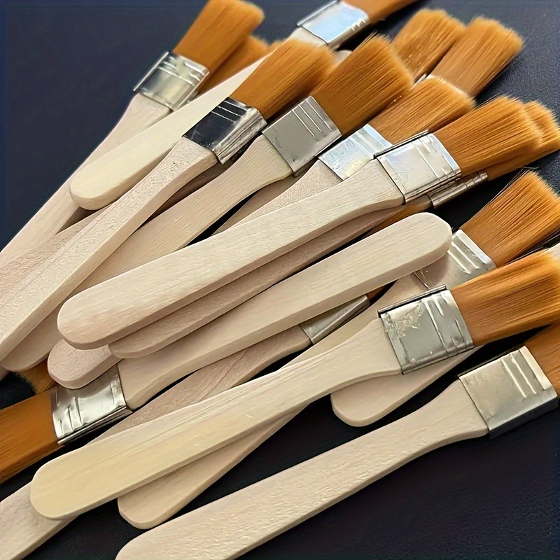 Woodworking Oil - 10Pcs Wooden Handle Nylon Bristle Paint