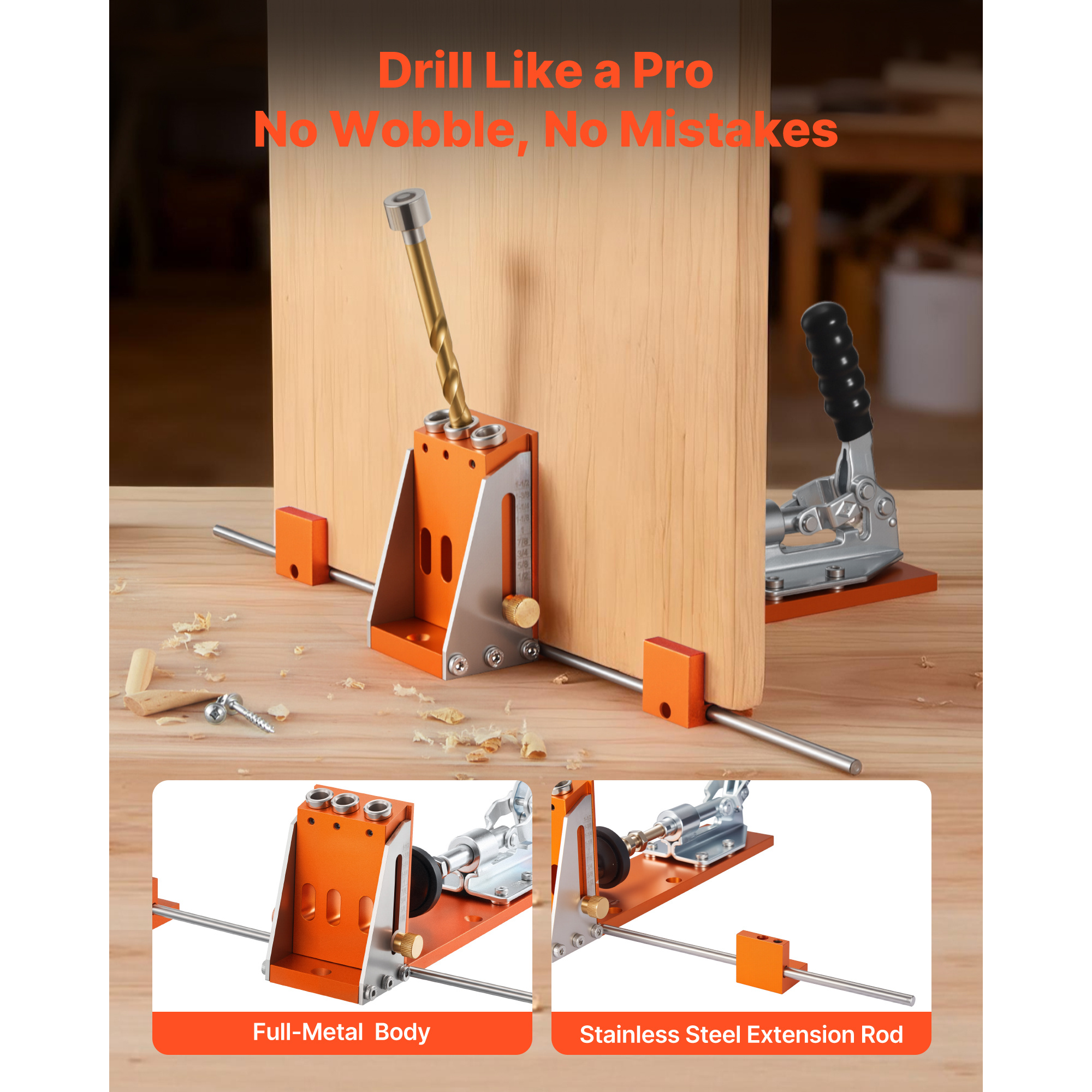 VEVOR Pocket Hole Jig Kit, 1/2 - Woodworking Drill 리뷰 및 가격
