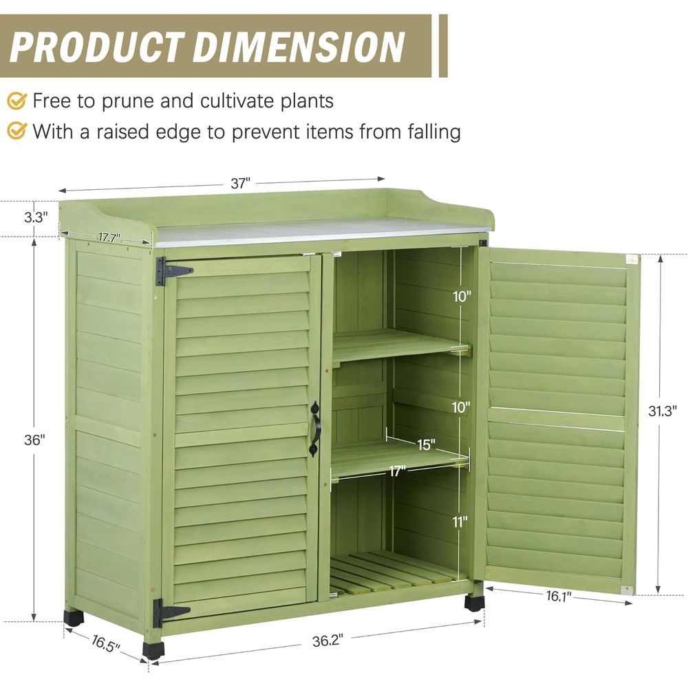 Outdoor Potting Bench with Met - Woodworking Workbench 리뷰 및 가격