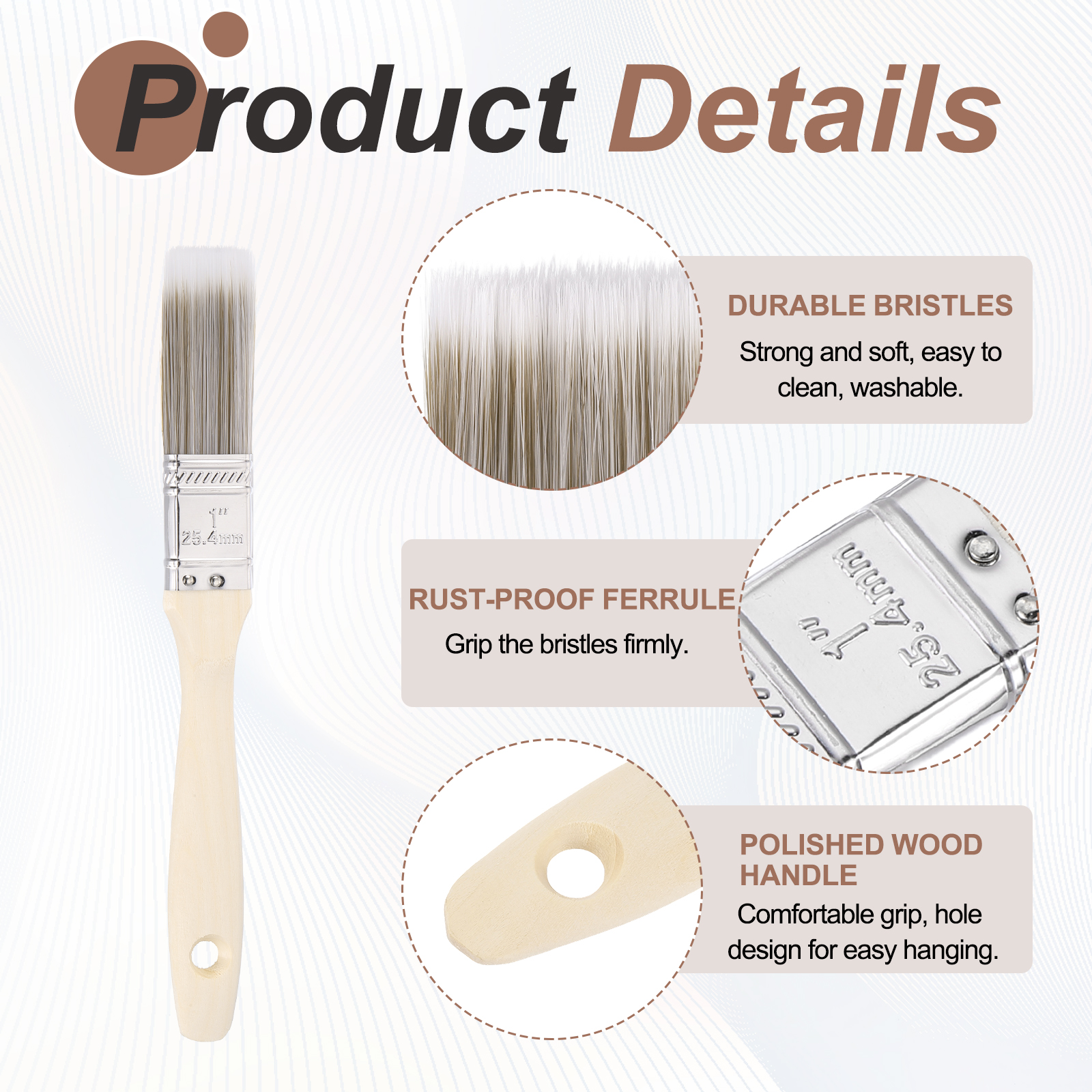 5-12Pcs Paint Brush Flat/Angle - Woodworking Oil 리뷰 및 가격