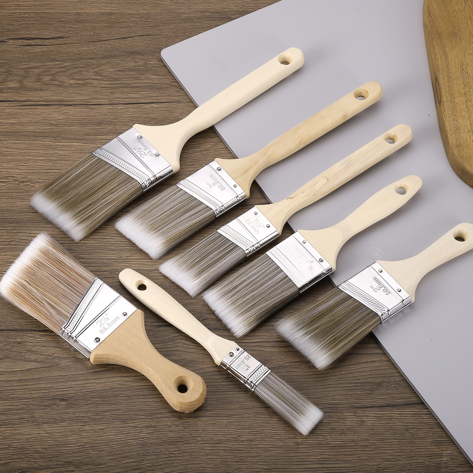 5-12Pcs Paint Brush Flat/Angle - Woodworking Oil 리뷰 및 가격