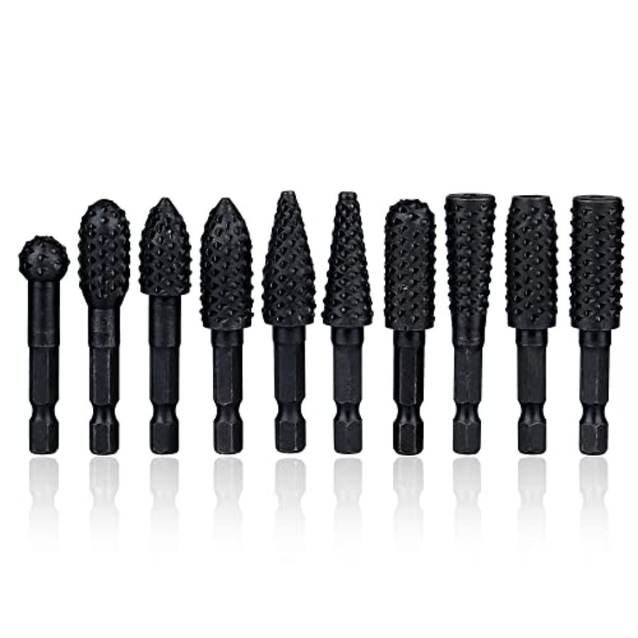 10 Pieces Rotary Burr Rasp Set - Woodworking Drill 리뷰 및 가격