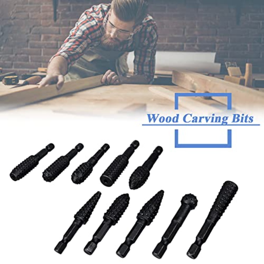 10 Pieces Rotary Burr Rasp Set - Woodworking Drill 리뷰 및 가격