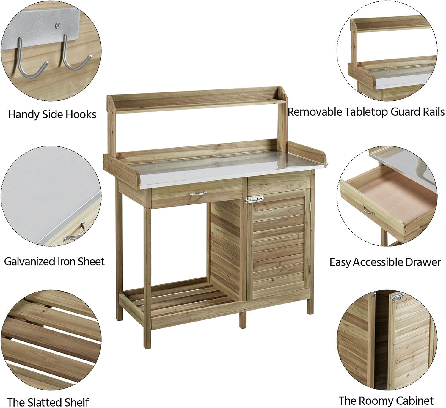 Outdoor Potting Bench Table, G - Woodworking Workbench 리뷰 및 가격