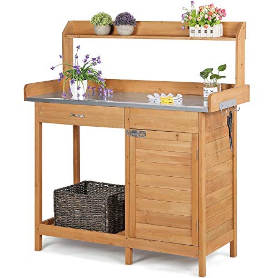 Outdoor potting bench table wo - Woodworking Workbench 리뷰 및 가격