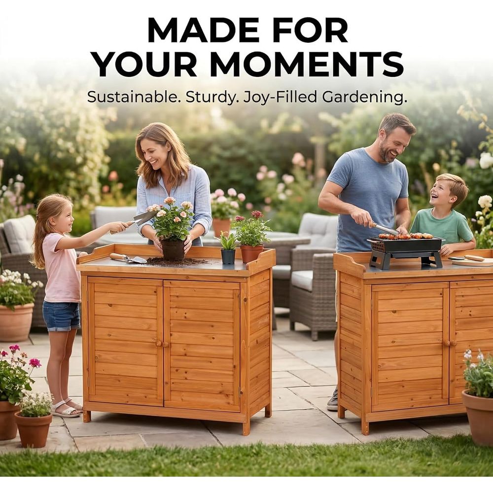 Outdoor Patio Wood Storage Cab - Woodworking Workbench 리뷰 및 가격