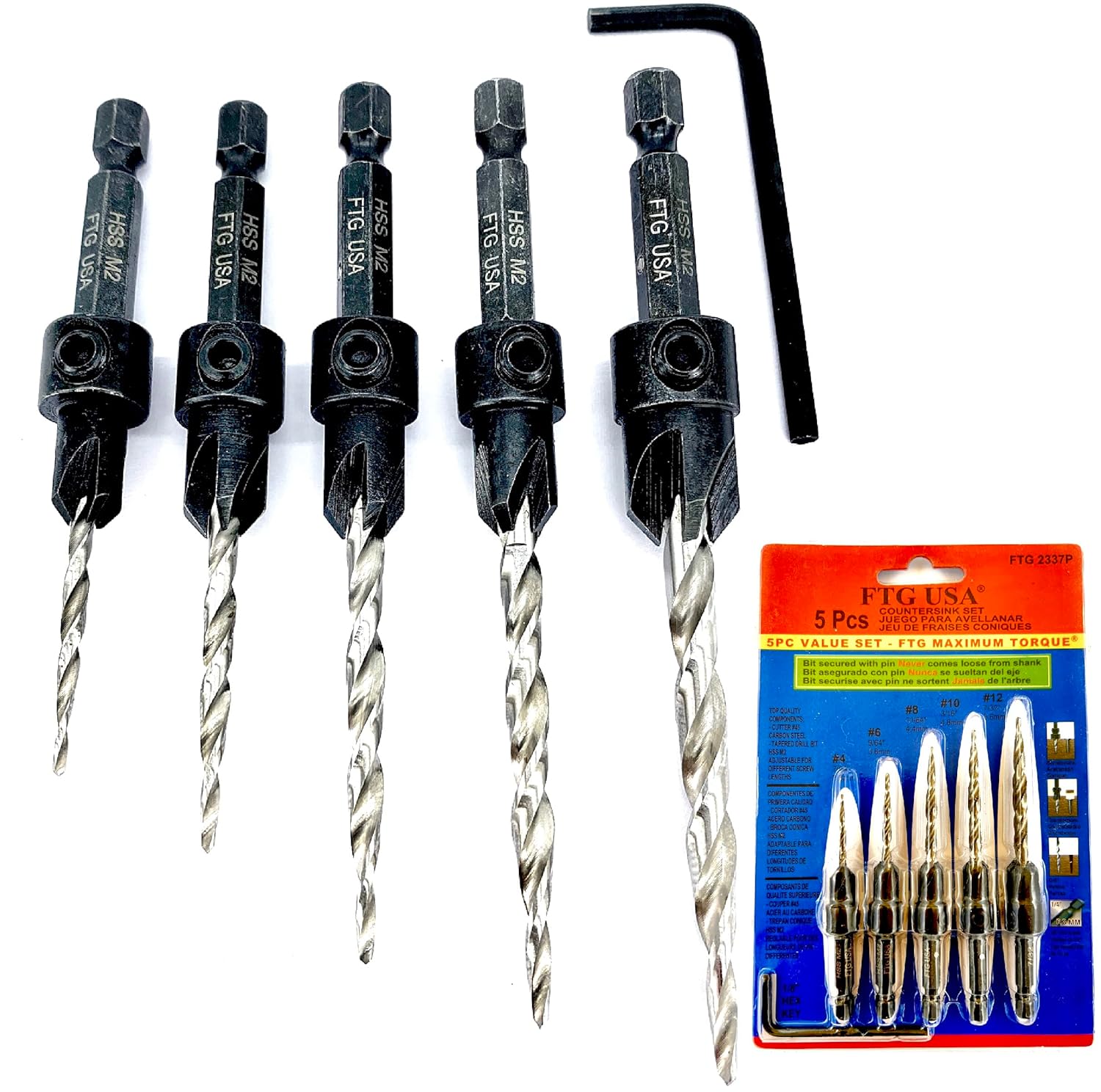 Countersink Drill Bit Set 5 Pc - Woodworking Drill 리뷰 및 가격