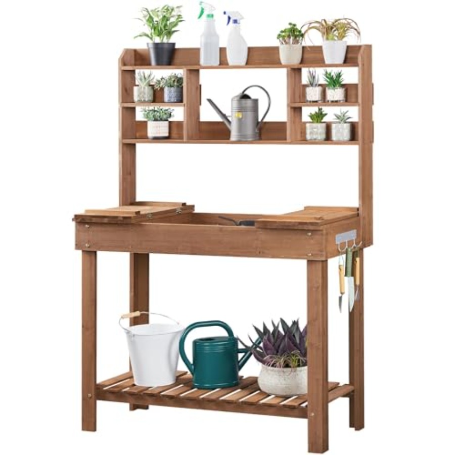 Potting Bench Table for Hortic - Woodworking Workbench 리뷰 및 가격