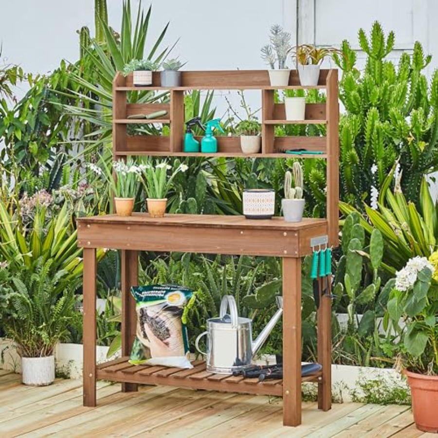Potting Bench Table for Hortic - Woodworking Workbench 리뷰 및 가격