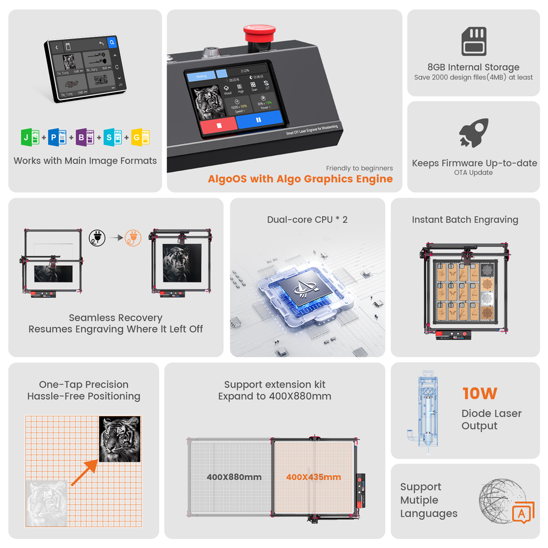 AlgoLaser DIY KIT MK2 10W Lase - Woodworking Jobs 리뷰 및 가격