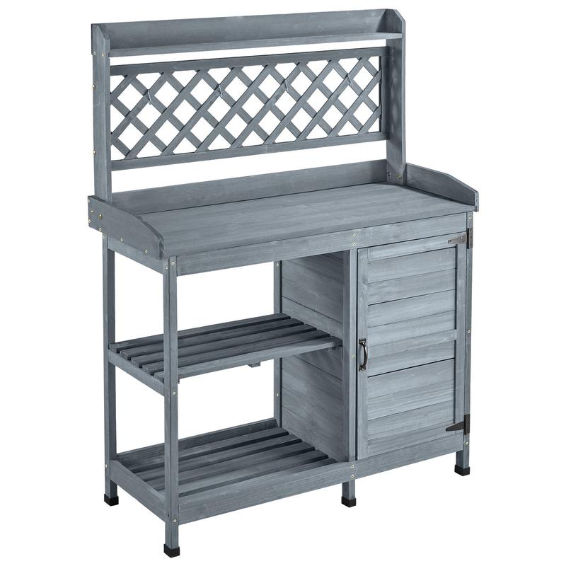 Potting Bench Table, Outdoor G - Woodworking Workbench 리뷰 및 가격