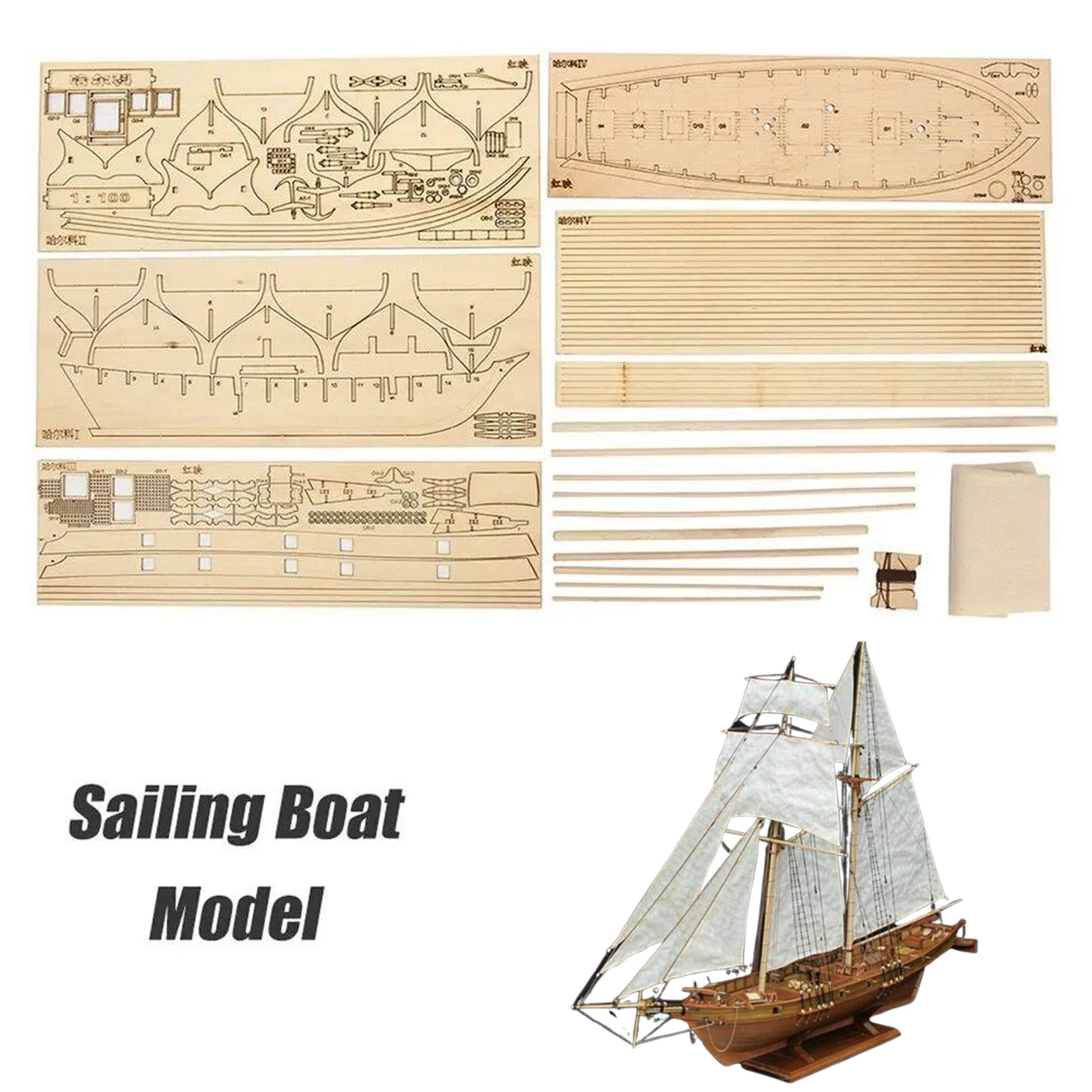 【Halcon Sailboat Wooden Model  - Woodworking Jobs 리뷰 및 가격