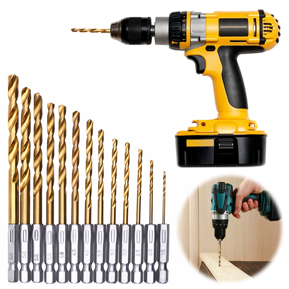 13pcs Titanium Coated Twist Dr - Woodworking Drill 리뷰 및 가격