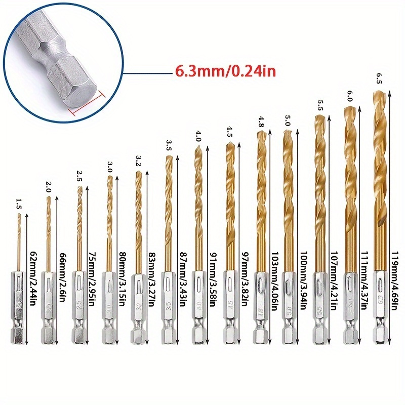 13pcs Titanium Coated Twist Dr - Woodworking Drill 리뷰 및 가격