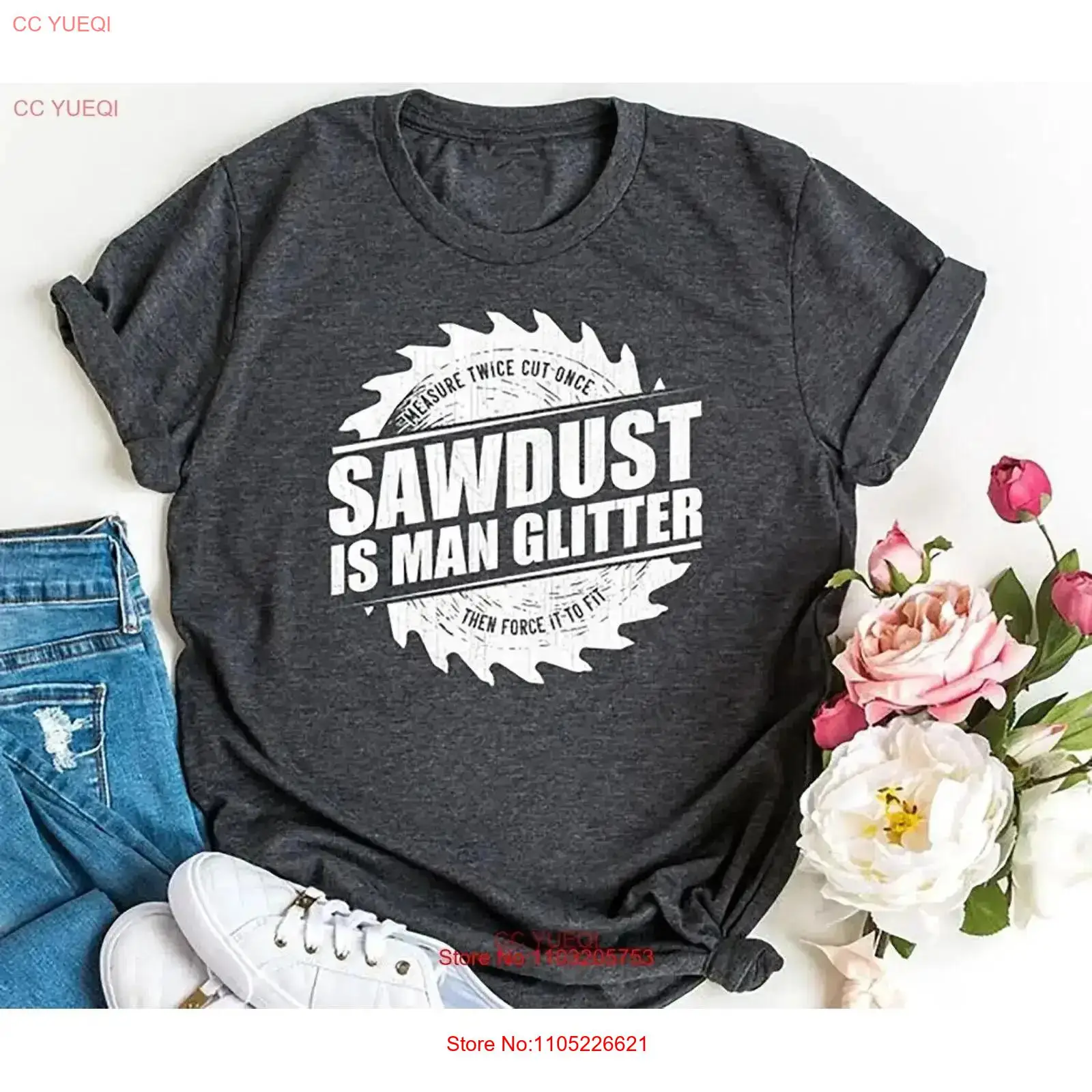Sawdust Is Man Glitter T Shirt - Woodworking Man 리뷰 및 가격
